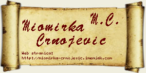 Miomirka Crnojević vizit kartica